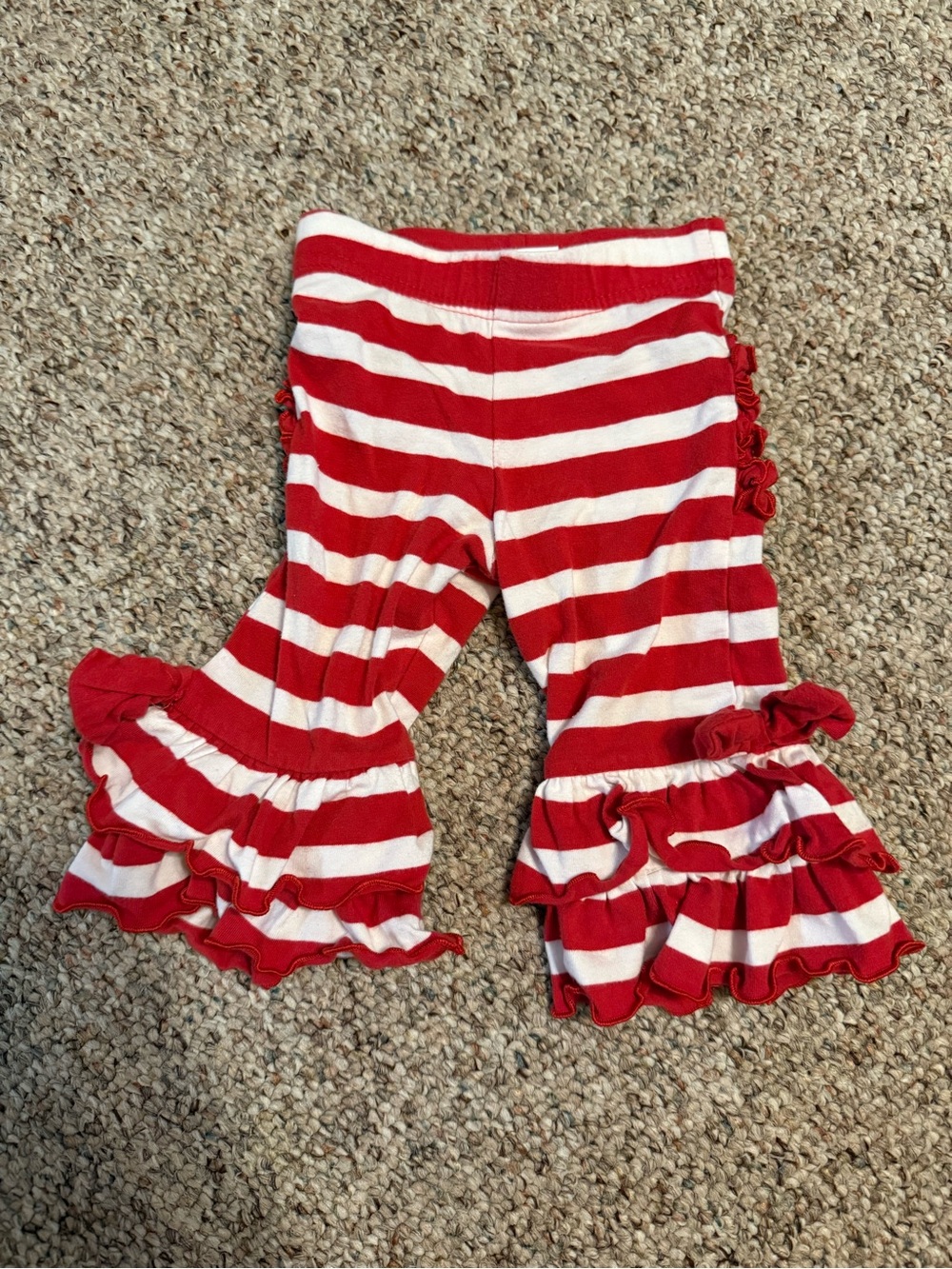 Ruffle Butts Red and White Striped Ruffle Pants